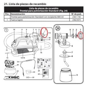 Repuesto Tuerca Tapón de la turbina W690